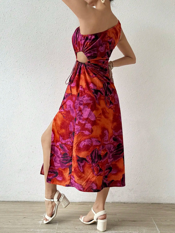 Sandra One-Shoulder Knotted Bodycon Dress Stylish Fit for Autumn