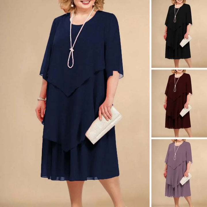 Katy Elegant Layered Dress Comfortable Style for Summer and Autumn