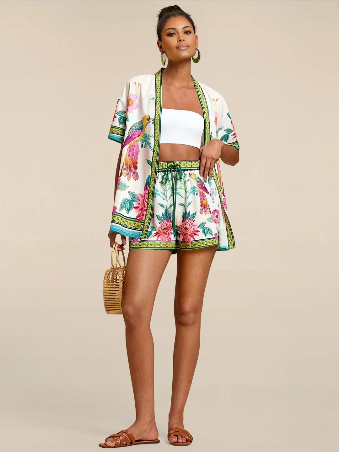 Secret Garden Casual Shorts Set Summer Autumn Edition Light Vacation Wear
