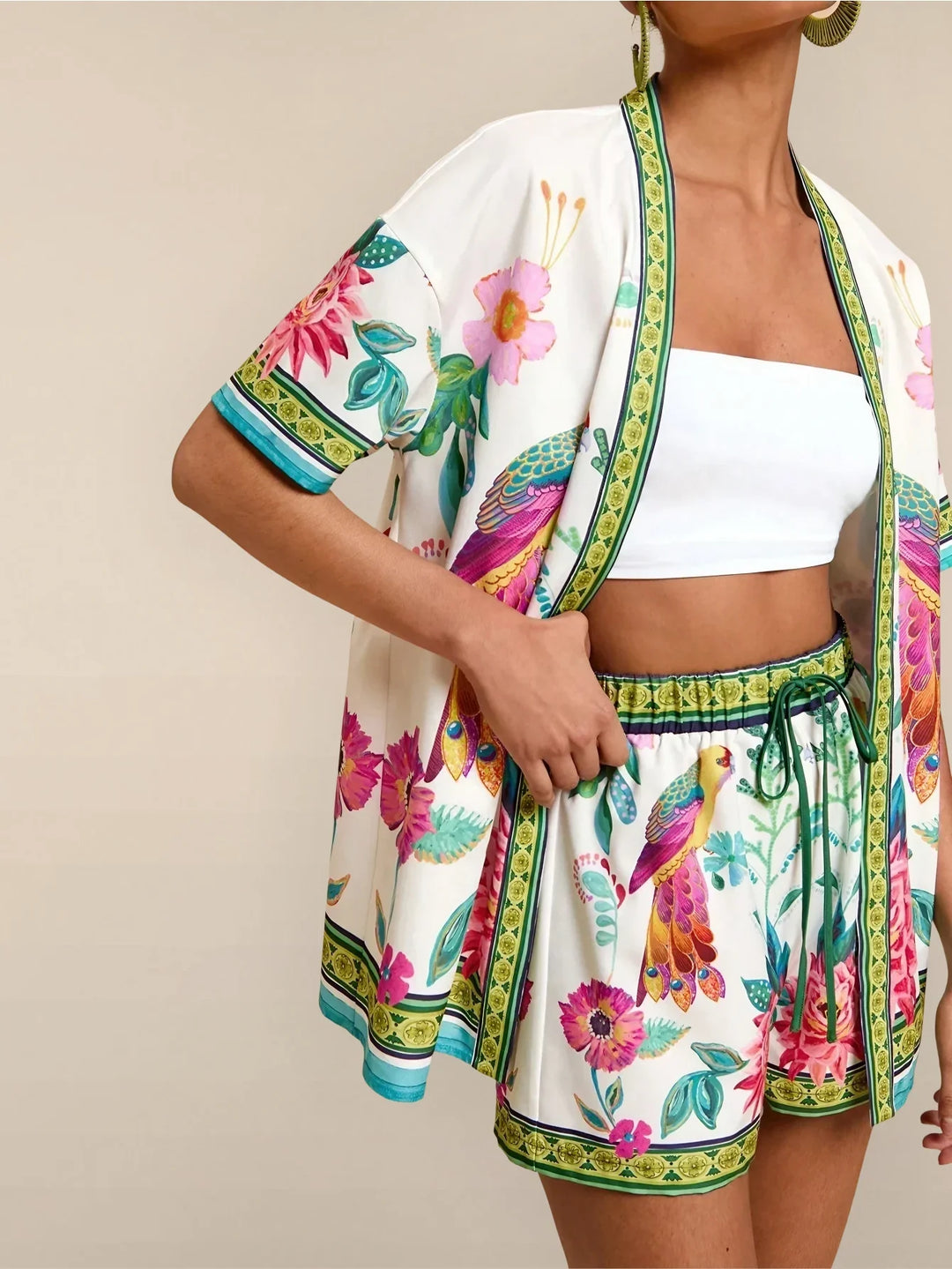 Secret Garden Casual Shorts Set Summer Autumn Edition Light Vacation Wear