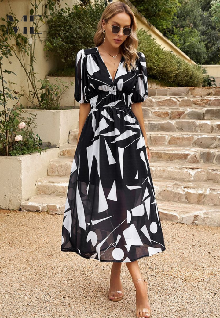Chloe Stylish Summer Floral Dress Lightweight Breathable Comfort