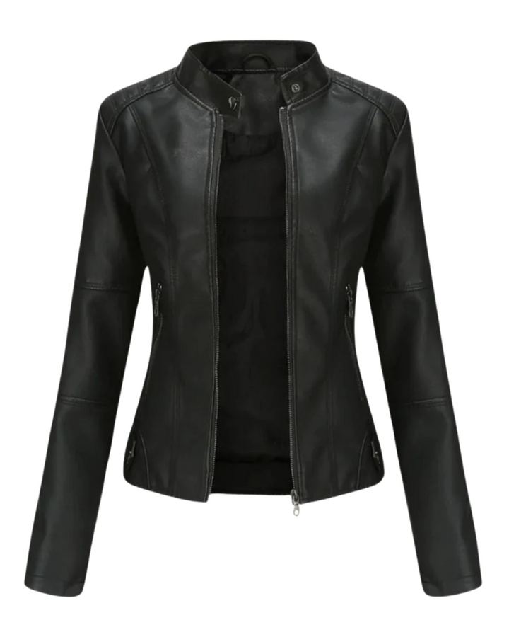 Lessy Sleek Faux Leather Jacket Structured Fit Autumn Style