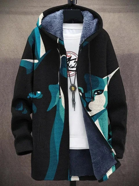 Anna Jacket with Artistic Print Cotton Blend Autumn Winter
