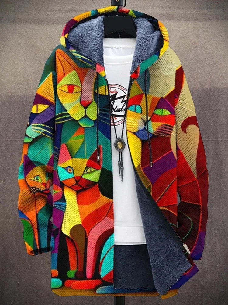 Anna Jacket with Artistic Print Cotton Blend Autumn Winter