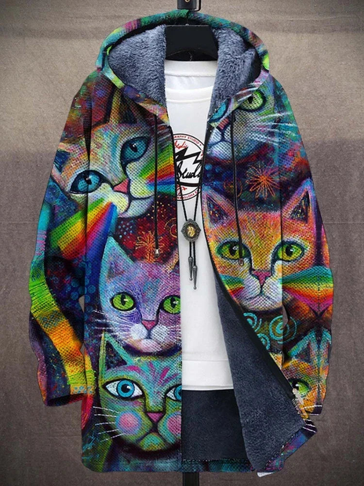 Anna Jacket with Artistic Print Cotton Blend Autumn Winter