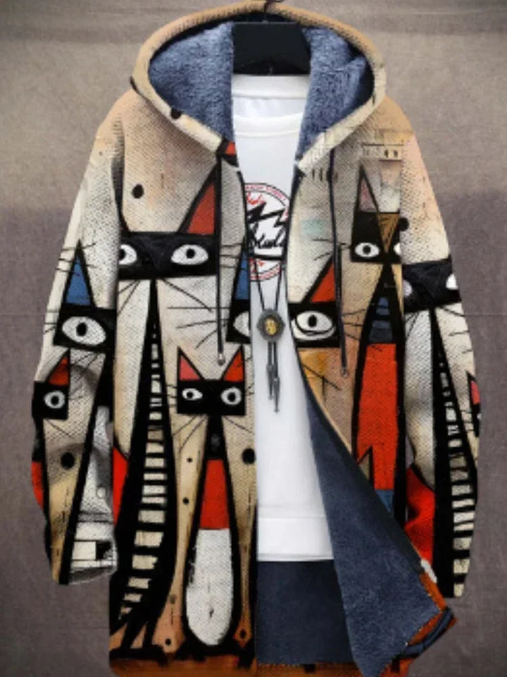 Anna Jacket with Artistic Print Cotton Blend Autumn Winter