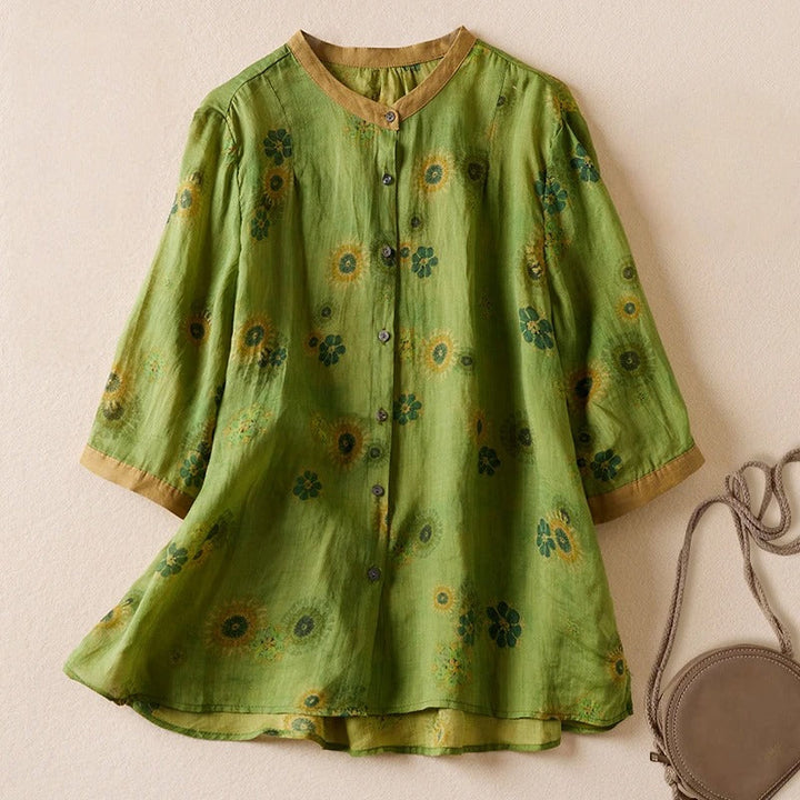 Dana Featherlight Gossamer Linen Blouse for Summer and Autumn