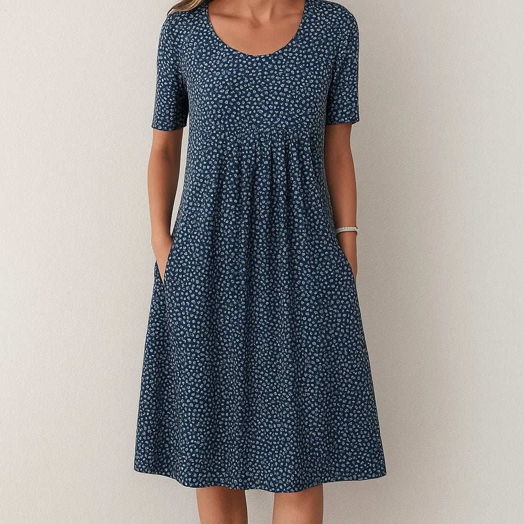 Kira Stylish Casual Floral Dress for Summer and Autumn Comfort