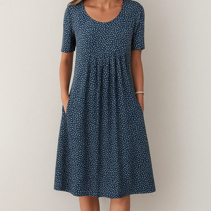 Kira Stylish Casual Floral Dress for Summer and Autumn Comfort