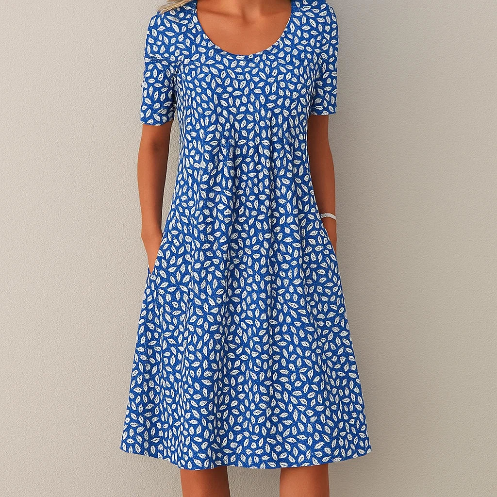 Kira Stylish Casual Floral Dress for Summer and Autumn Comfort