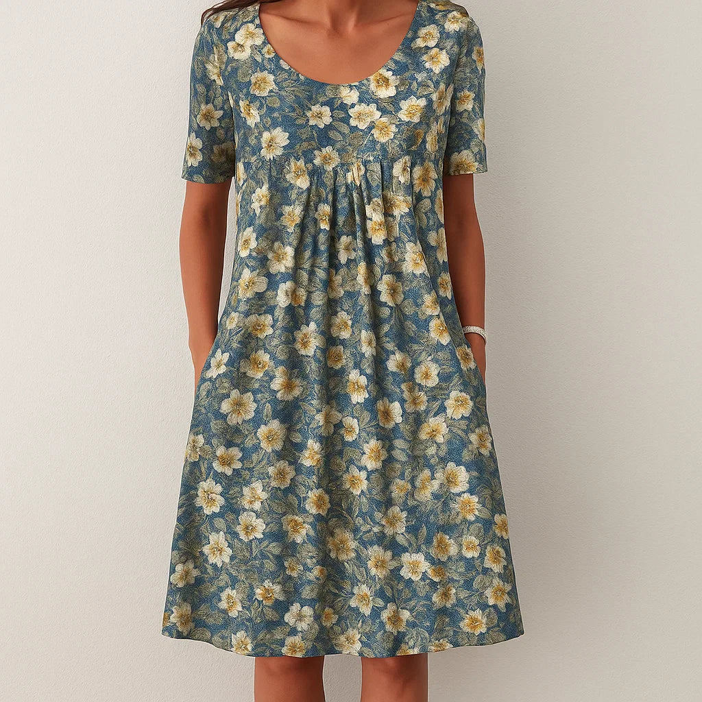 Kira Stylish Casual Floral Dress for Summer and Autumn Comfort