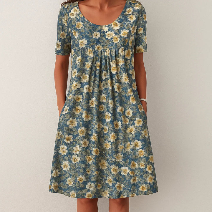 Kira Stylish Casual Floral Dress for Summer and Autumn Comfort