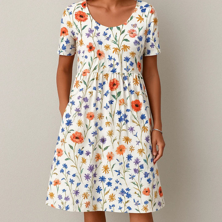 Kira Stylish Casual Floral Dress for Summer and Autumn Comfort