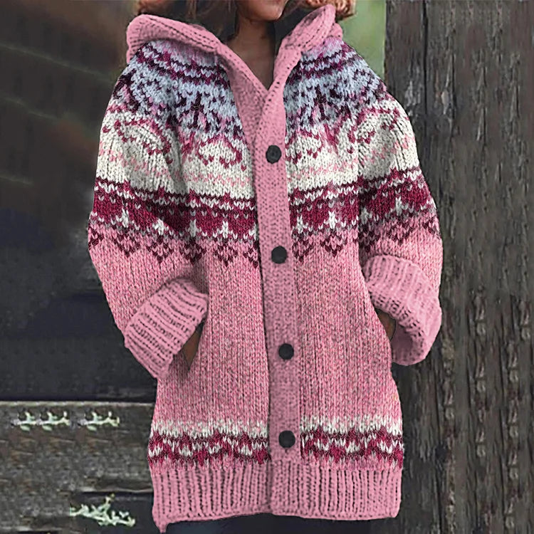 Valentina Knitted Wool Cardigan Durable Eco-Friendly Knitwear Autumn Layer