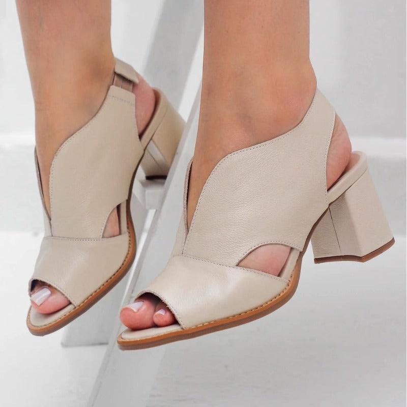 Nicole Stylish Summer and Autumn Mid-Heel Sandals