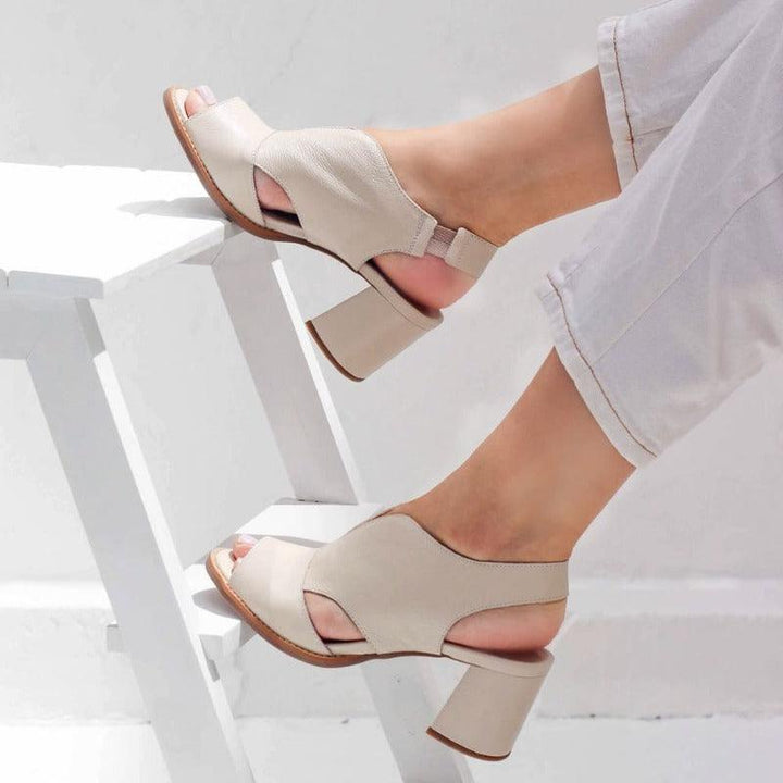 Nicole Stylish Summer and Autumn Mid-Heel Sandals