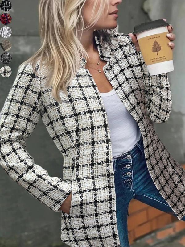 Amélie | Women’s Plaid Longline Coat