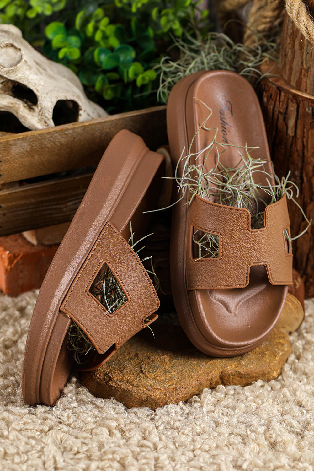 Nandine Women's Block Design Sandals with Comfort for Summer and Autumn