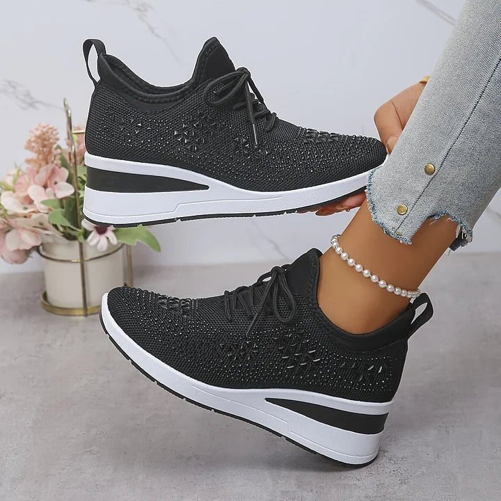 Assina Orthopedic Sneakers with Lightweight Comfort and Radiant Finish for Autumn and Summer