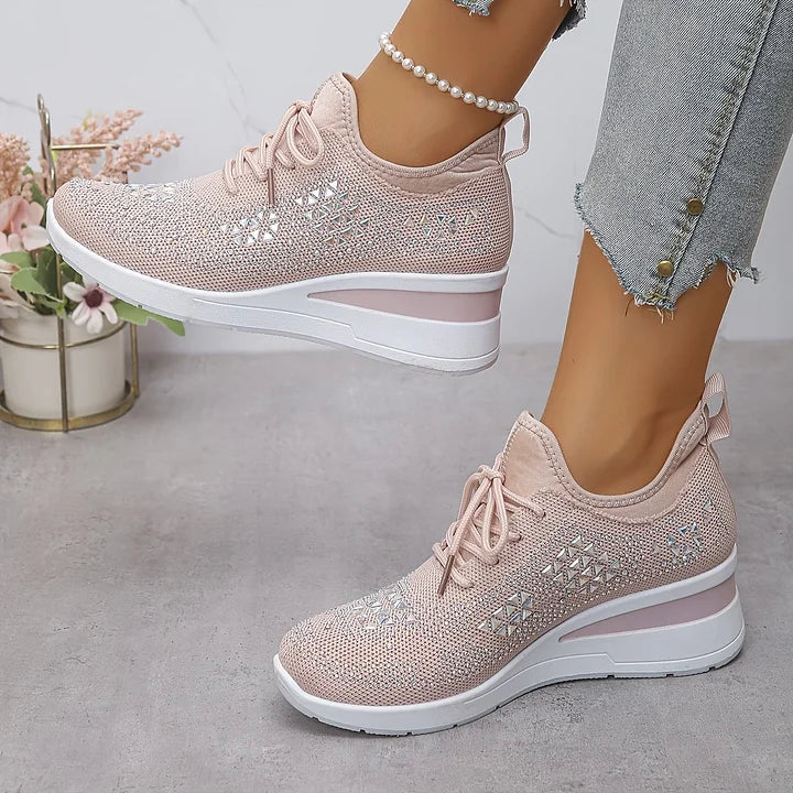 Assina Orthopedic Sneakers with Lightweight Comfort and Radiant Finish for Autumn and Summer