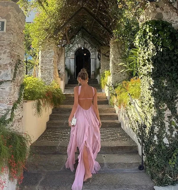Collins Ruffle Strapless Maxi Dress Elegant Evening Wear for Autumn