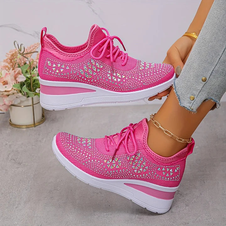 Assina Orthopedic Sneakers with Lightweight Comfort and Radiant Finish for Autumn and Summer