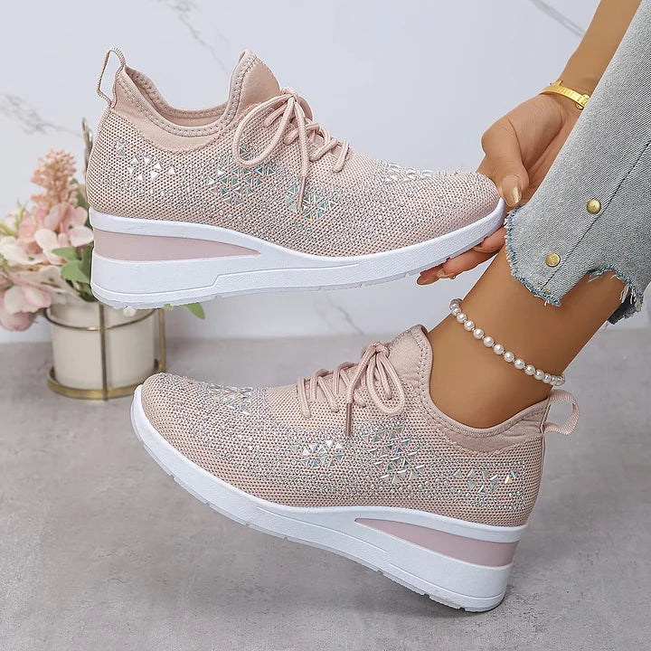 Assina Orthopedic Sneakers with Lightweight Comfort and Radiant Finish for Autumn and Summer