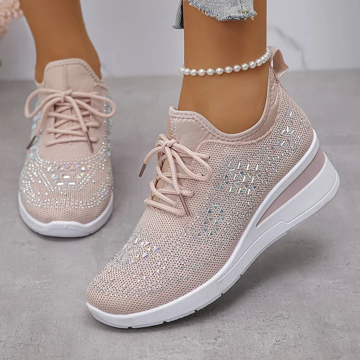 Assina Orthopedic Sneakers with Lightweight Comfort and Radiant Finish for Autumn and Summer