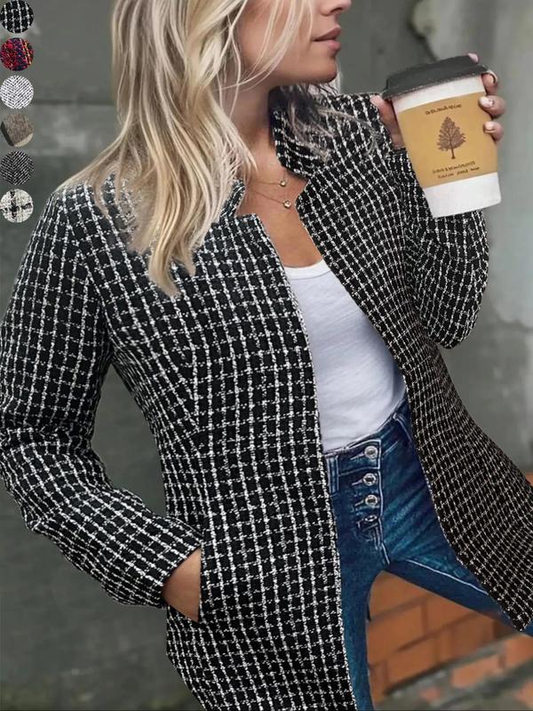 Amélie | Women’s Plaid Longline Coat