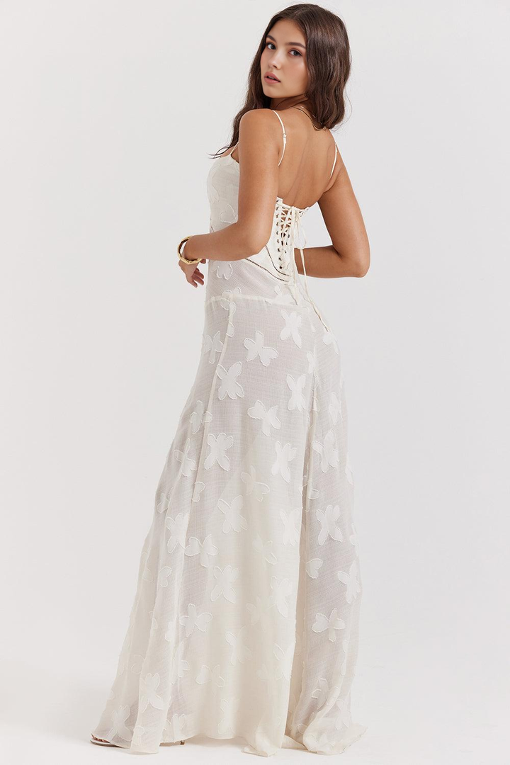 Brandy Elegant Flowy Maxi Dress Soft Breathable Design for Summer and Autumn