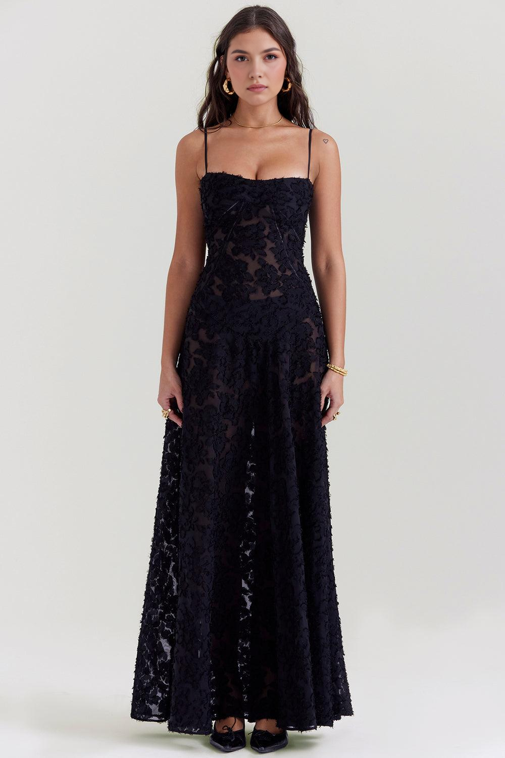 Brandy Elegant Flowy Maxi Dress Soft Breathable Design for Summer and Autumn