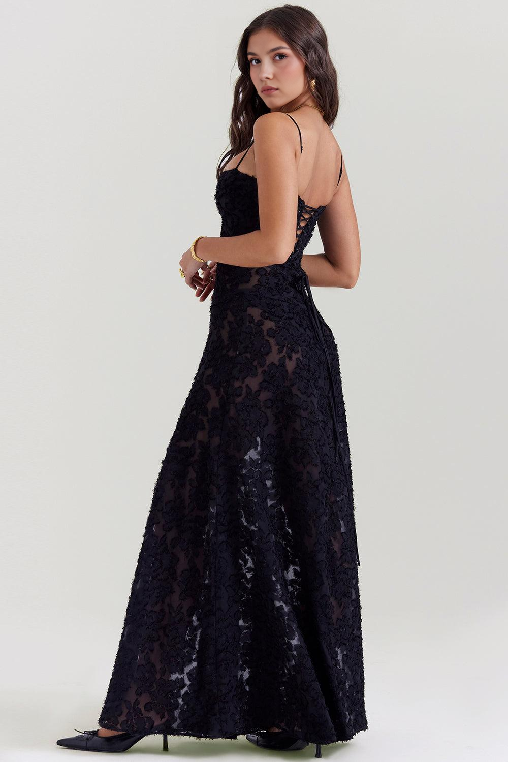 Brandy Elegant Flowy Maxi Dress Soft Breathable Design for Summer and Autumn