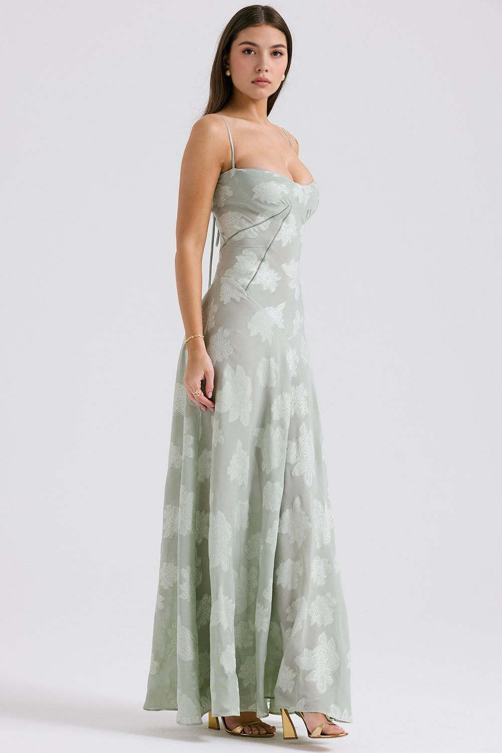 Brandy Elegant Flowy Maxi Dress Soft Breathable Design for Summer and Autumn