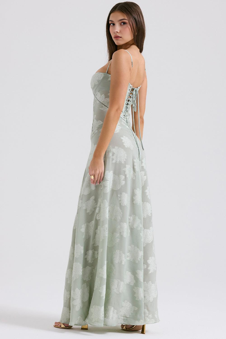 Brandy Elegant Flowy Maxi Dress Soft Breathable Design for Summer and Autumn