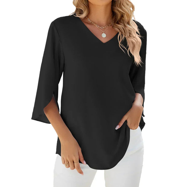 Belinda Lightweight V-Neck Blouse Women's Summer Top
