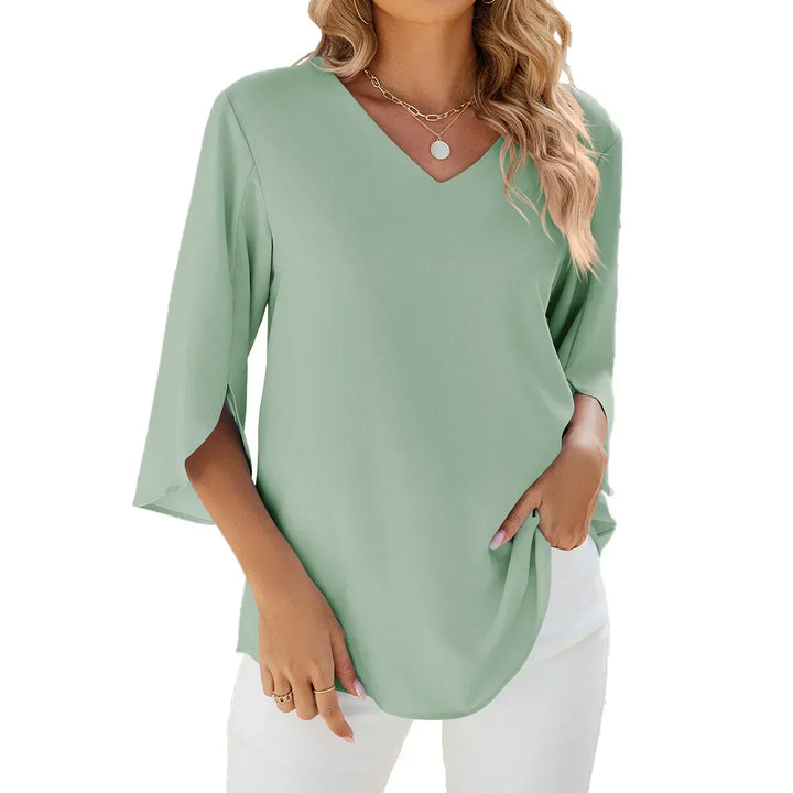 Belinda Lightweight V-Neck Blouse Women's Summer Top