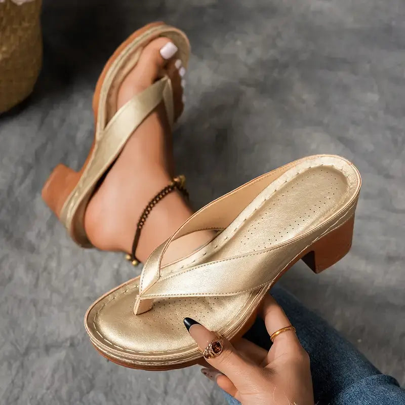 Ascend Stylish Summer Heeled Sandals with Comfortable Elegant Design