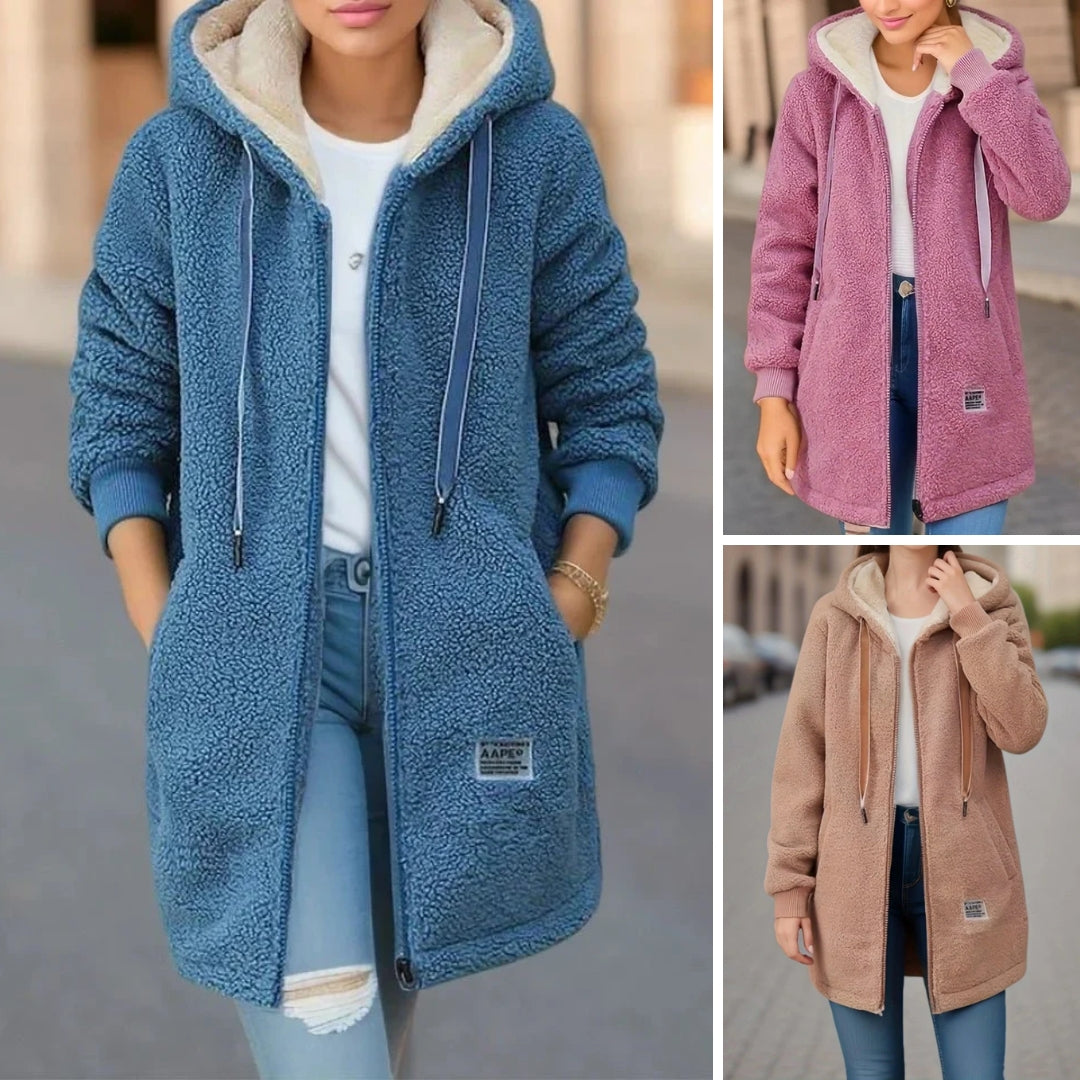 Lieke Women's Breathable Fleece Jacket with Hood for Autumn Comfort