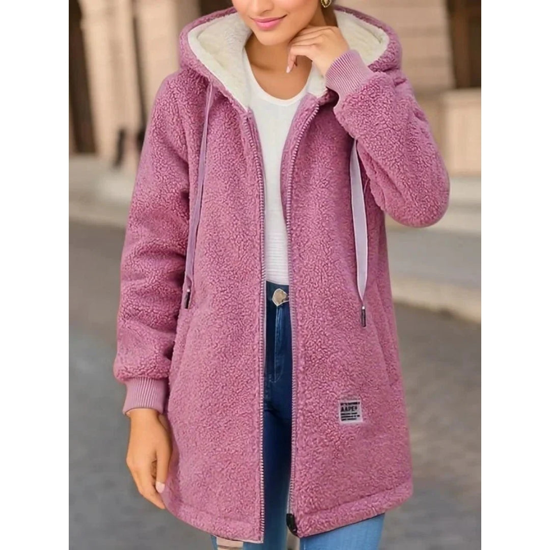 Lieke Women's Breathable Fleece Jacket with Hood for Autumn Comfort