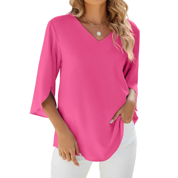 Belinda Lightweight V-Neck Blouse Women's Summer Top