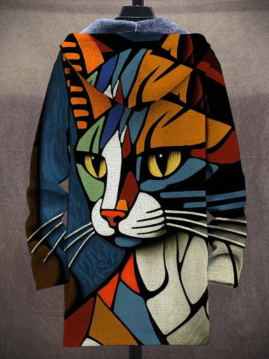 Anna Jacket with Artistic Print Cotton Blend Autumn Winter