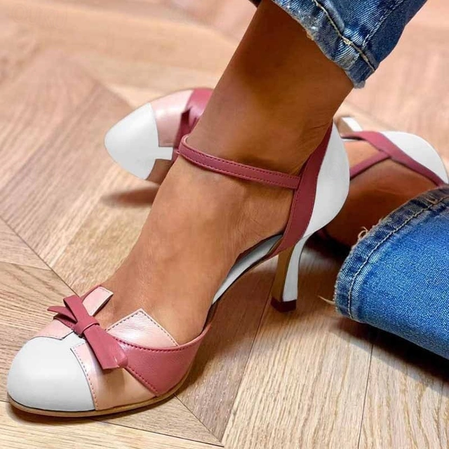Mariana Elegant Color-Blocked High Heel Shoes for Autumn and Summer