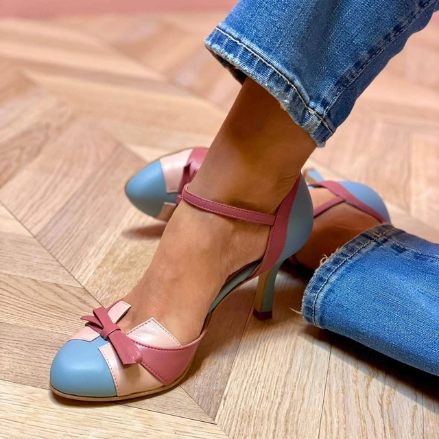 Mariana Elegant Color-Blocked High Heel Shoes for Autumn and Summer