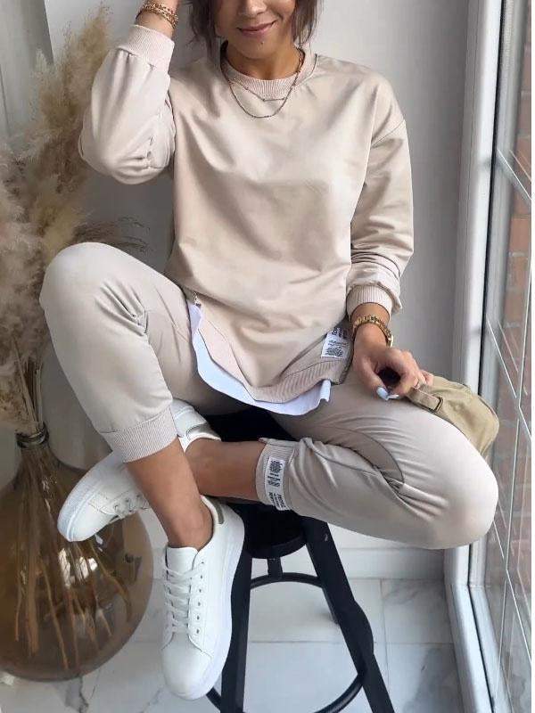 Donna Comfortable Loungewear Set for Autumn and Summer