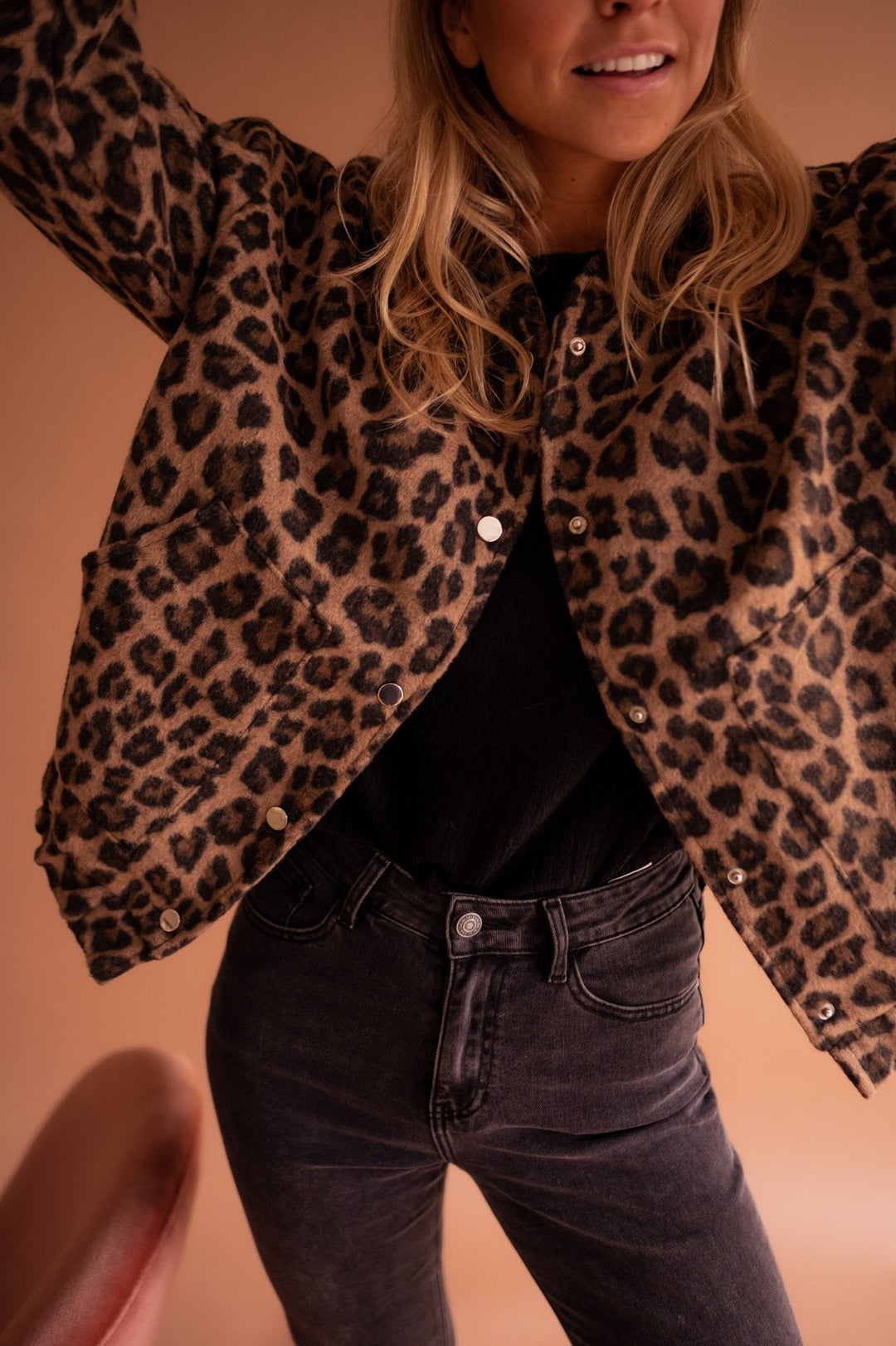 Elodie Leopard Print Jacket Stylish Lightweight Autumn Layer