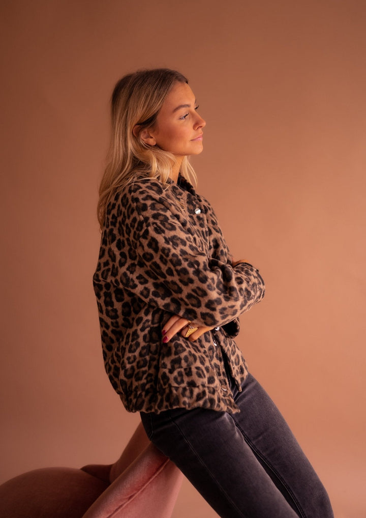 Elodie Leopard Print Jacket Stylish Lightweight Autumn Layer