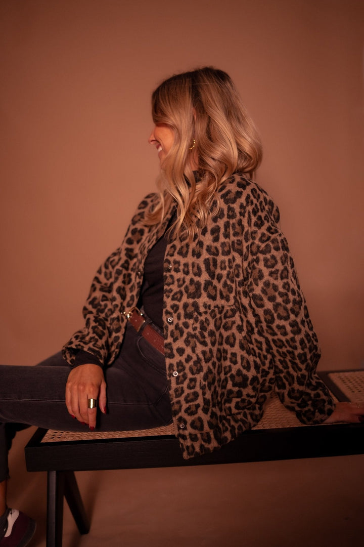 Elodie Leopard Print Jacket Stylish Lightweight Autumn Layer