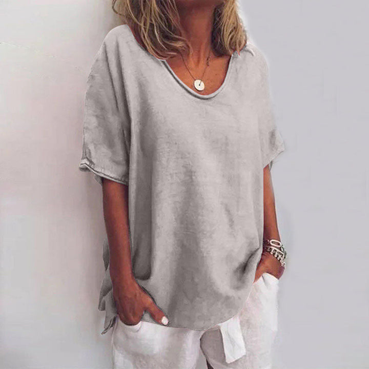 Camila Stylish Loose-Fit Casual Top for Summer and Autumn Comfort