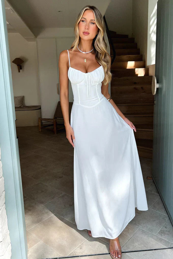 Camila Elegant Thin Strap Maxi Dress Lightweight Summer Style
