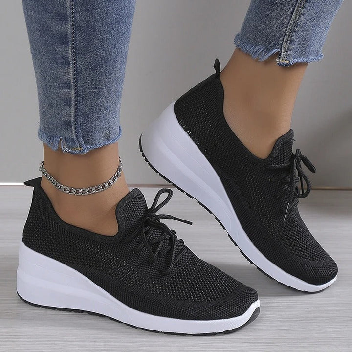 Wendy Comfortable Casual Lace-Up Sneakers with Breathable Design for Autumn and Summer